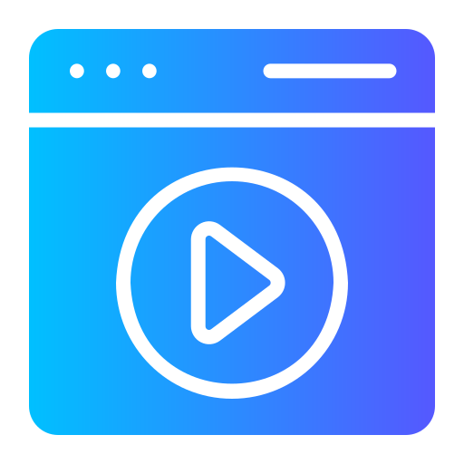 온라인 비디오 Generic Flat Gradient icon