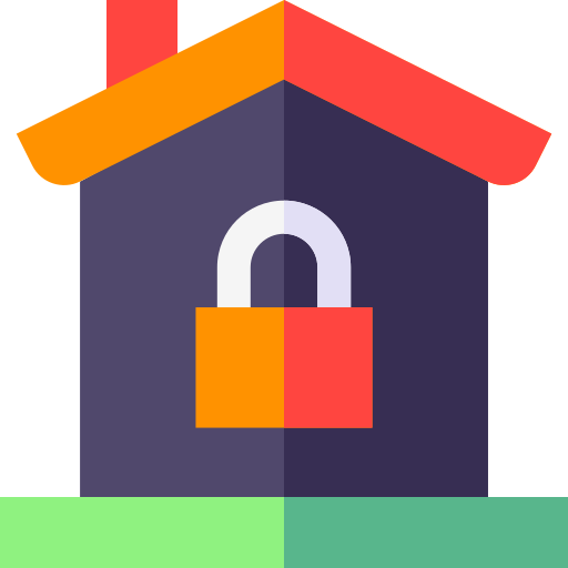 Домашняя безопасность Basic Straight Flat иконка