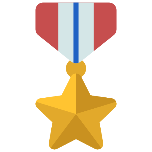 medal gwiazda Juicy Fish Flat ikona
