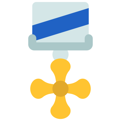 medal honoru Juicy Fish Flat ikona