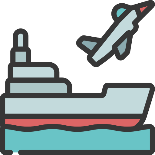 Aircraft carrier Juicy Fish Soft-fill icon