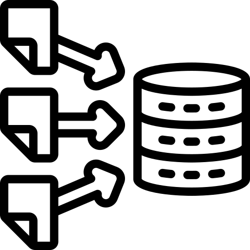 recopilación de datos Juicy Fish Outline icono