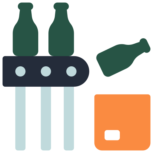 Assembly line Juicy Fish Flat icon