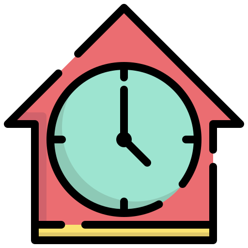 reloj de pared Generic Outline Color icono