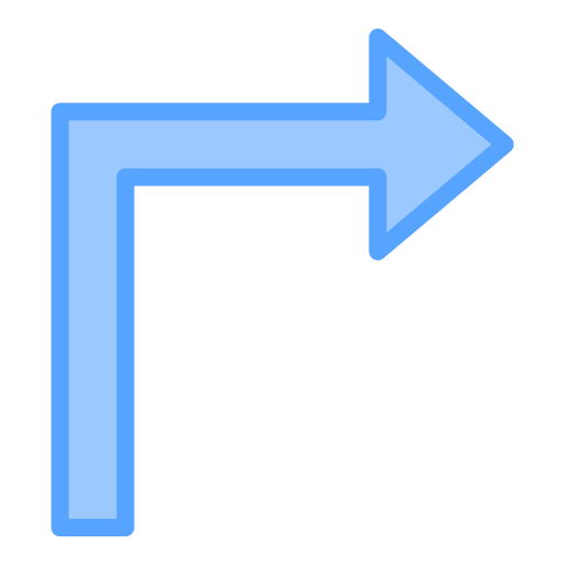 Turn right Generic Blue icon