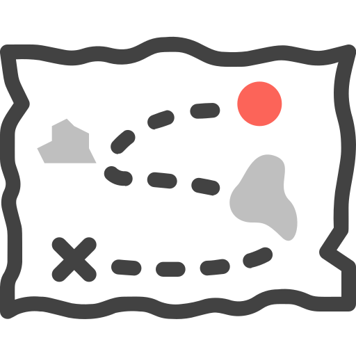 Treasure map Generic Outline Color icon