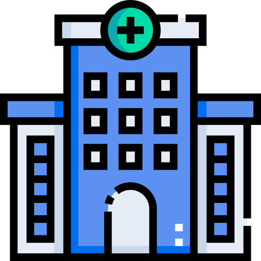病院 Detailed Straight Lineal color icon