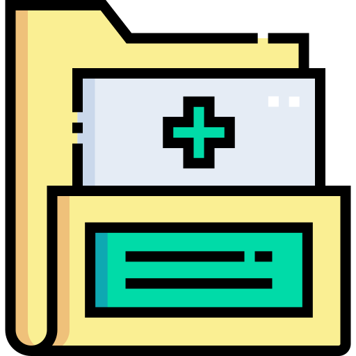 Medical folder Detailed Straight Lineal color icon