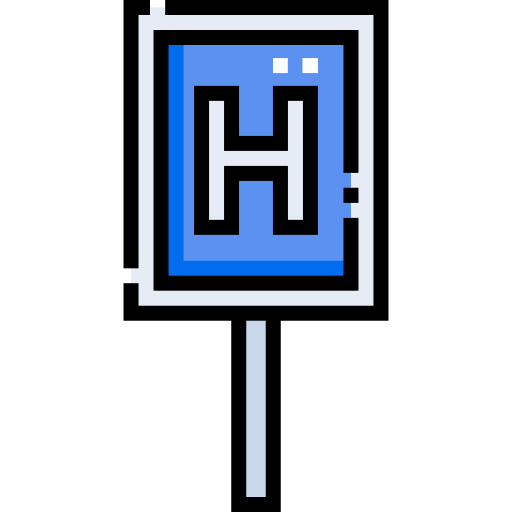 病院 Detailed Straight Lineal color icon