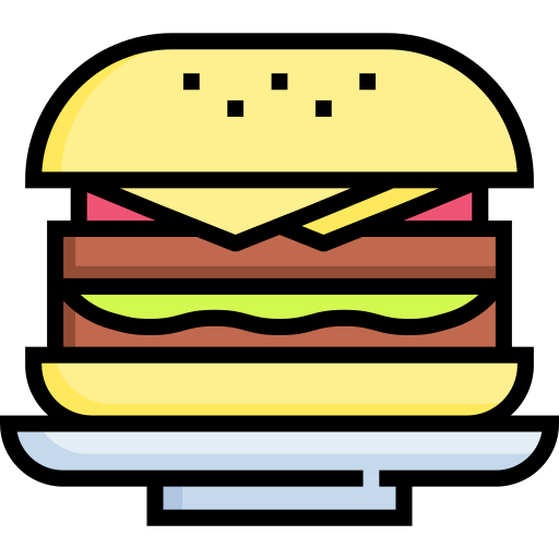 burger Detailed Straight Lineal color Icône