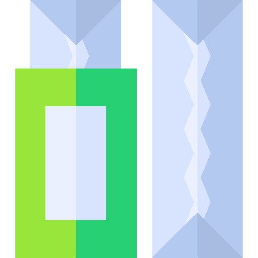 Chewing gum Basic Straight Flat icon