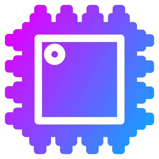 mikroprocesor Generic Flat Gradient ikona