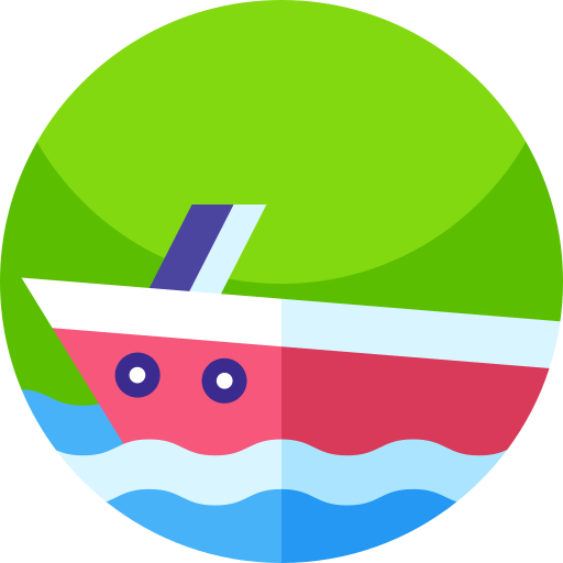 Speed boat Geometric Flat Circular Flat icon