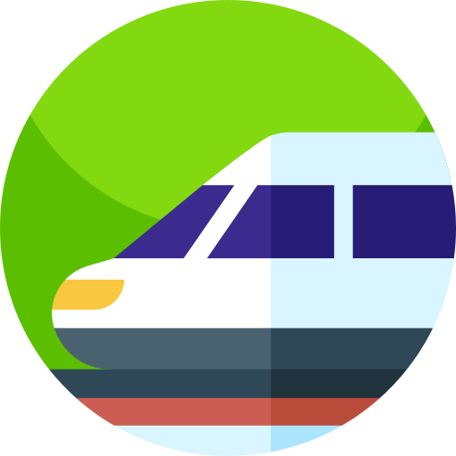 tren Geometric Flat Circular Flat icono