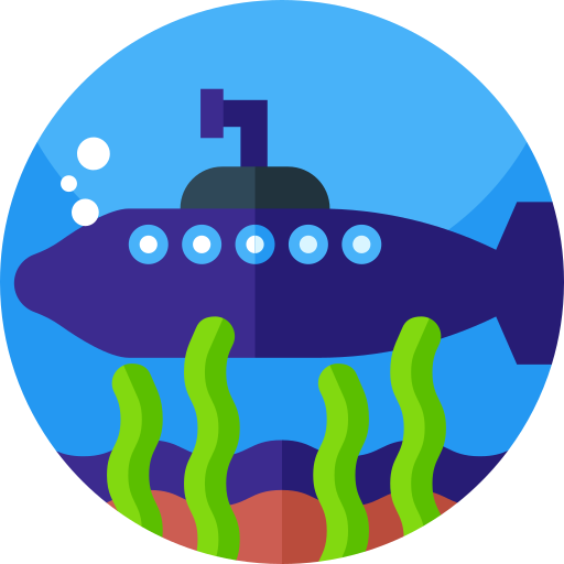 подводная лодка Geometric Flat Circular Flat иконка