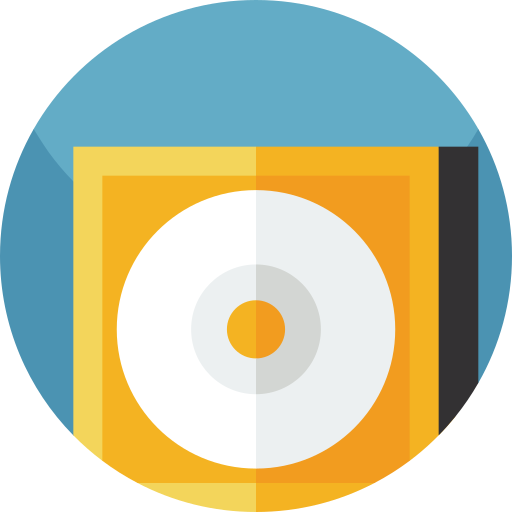 cd Geometric Flat Circular Flat icono