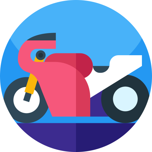 motocykl Geometric Flat Circular Flat ikona