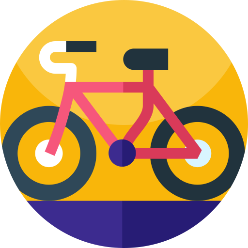 Bicycle Geometric Flat Circular Flat icon