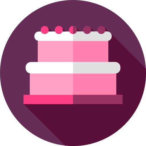 torta di compleanno Flat Circular Flat icona