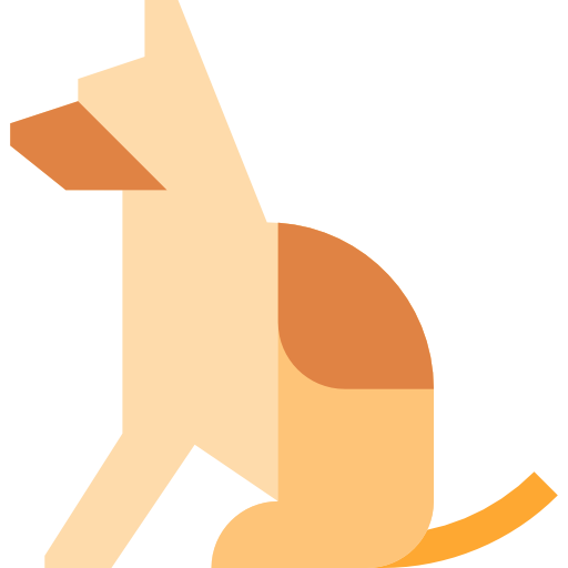 Собака Basic Straight Flat иконка