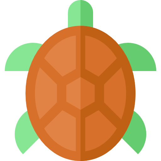 tartaruga Basic Straight Flat Ícone