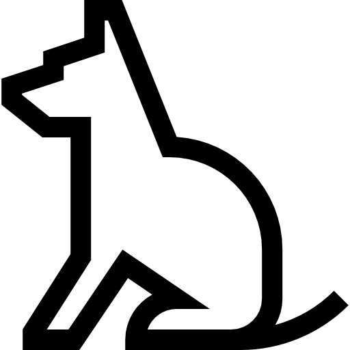 perro Basic Straight Lineal icono