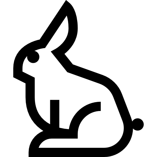 coniglio Basic Straight Lineal icona