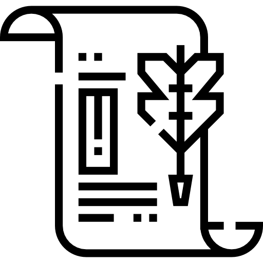 papiro Detailed Straight Lineal icono