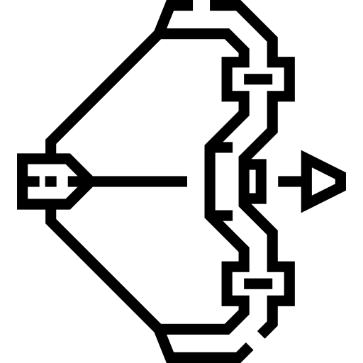 tir à l'arc Detailed Straight Lineal Icône