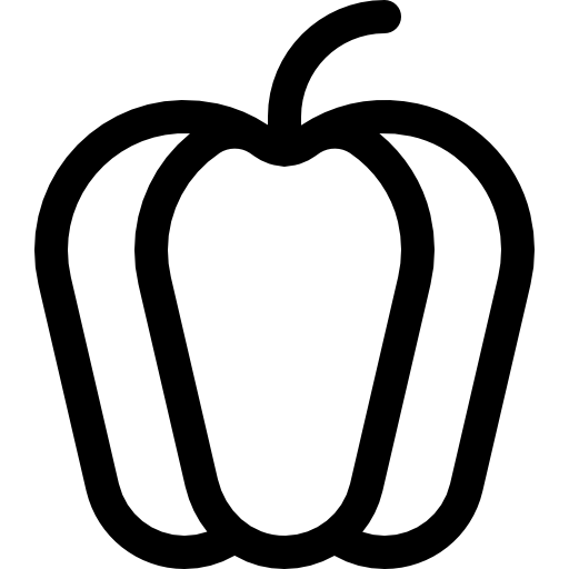 papryka Basic Rounded Lineal ikona