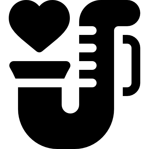 색소폰 Basic Rounded Filled icon