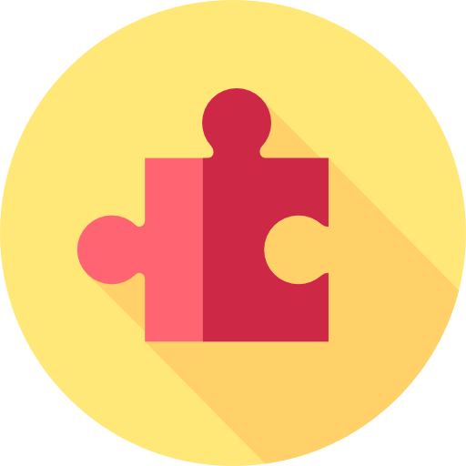 puzzle Flat Circular Flat icon