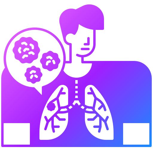 cáncer de pulmón Generic Flat Gradient icono