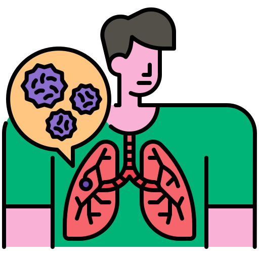 rak płuc Generic Outline Color ikona