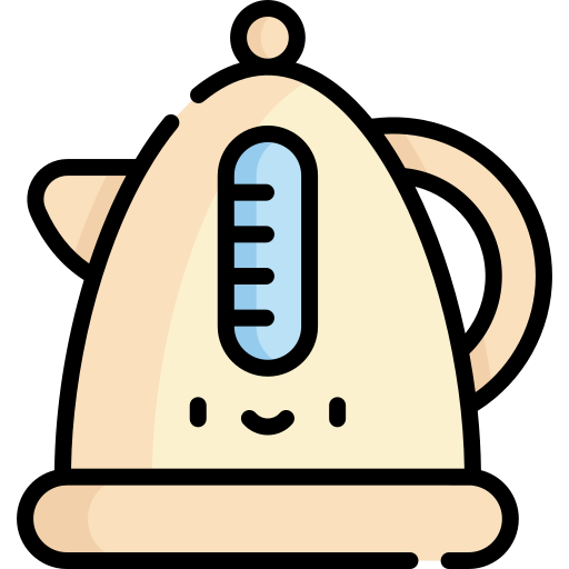 Electric kettle Kawaii Lineal color icon