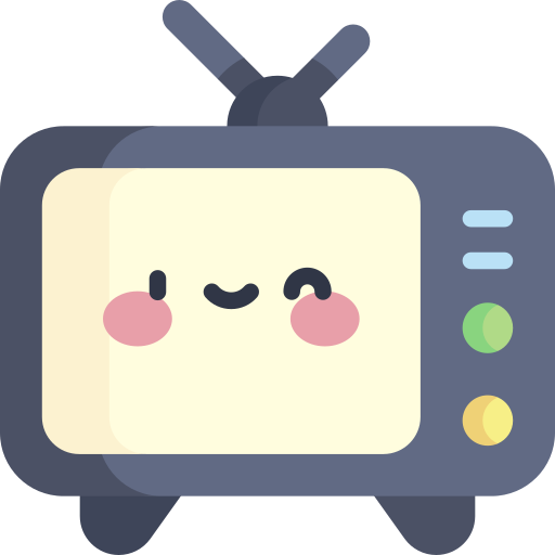 tv Kawaii Flat icoon