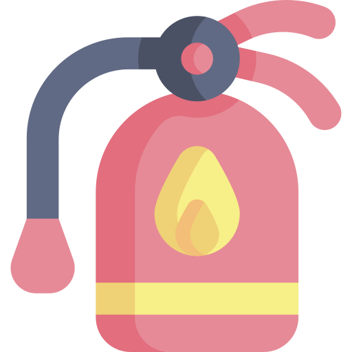 extintor de incendios Kawaii Flat icono