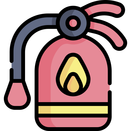 Fire extinguisher Kawaii Lineal color icon
