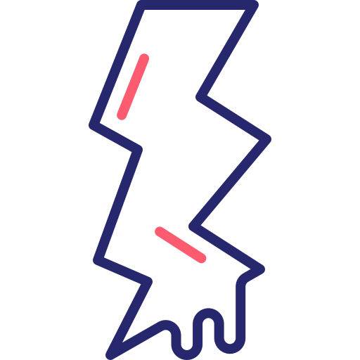 번갯불 Generic Outline Color icon