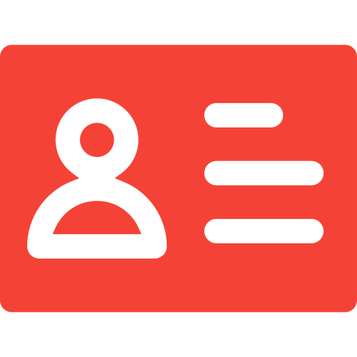 tarjeta de identificación Generic Flat icono