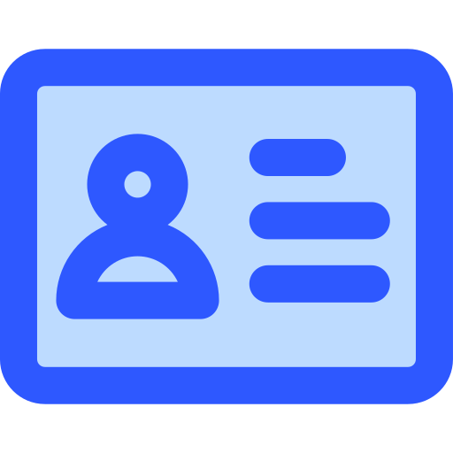 Id card Generic Blue icon