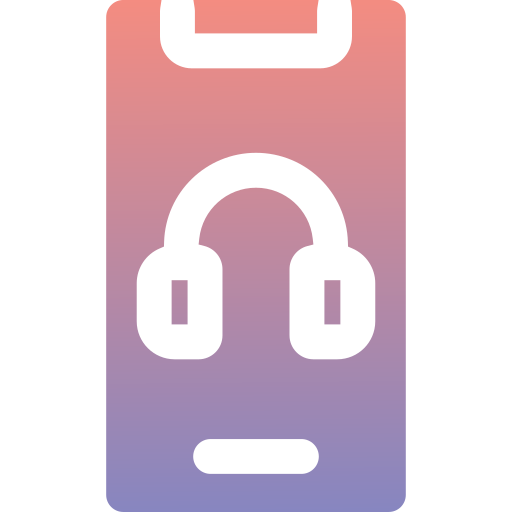 oortelefoon Generic Flat Gradient icoon