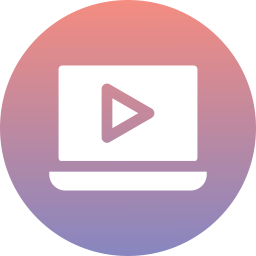 reproductor de video Generic Flat Gradient icono
