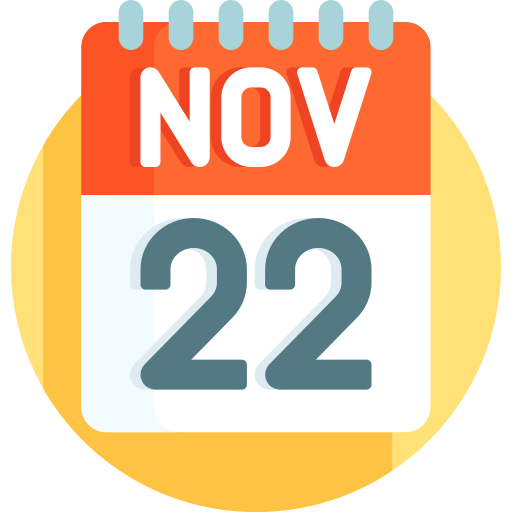 noviembre Detailed Flat Circular Flat icono