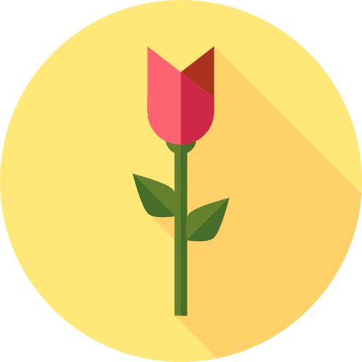 rosa Flat Circular Flat icona