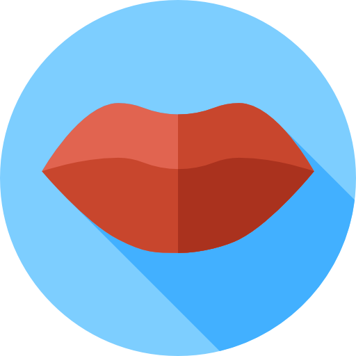 唇 Flat Circular Flat icon