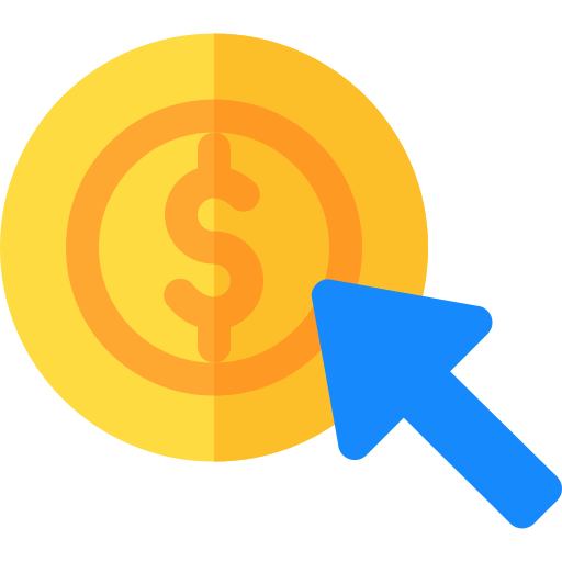 Оплата за клик Basic Rounded Flat иконка