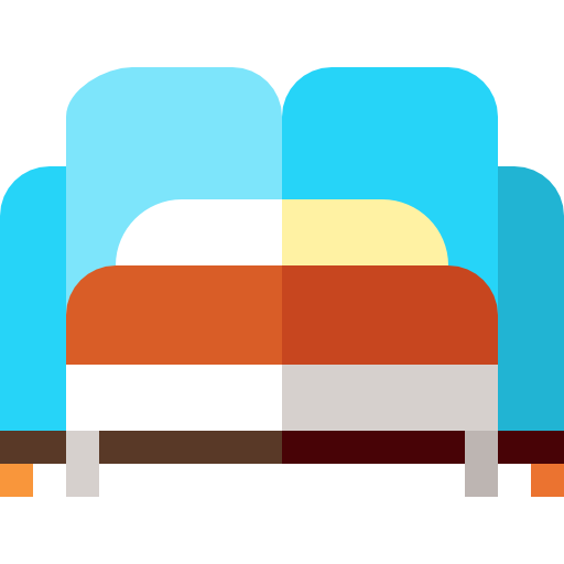 Sofa bed Basic Straight Flat icon