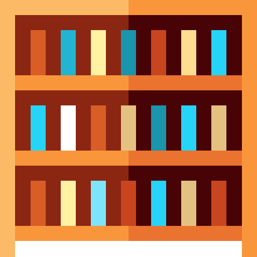 Bookcase Basic Straight Flat icon