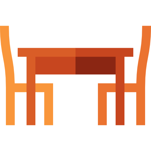 Dining table Basic Straight Flat icon